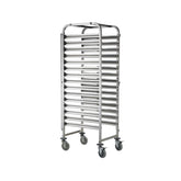 Carucior debarasare tavi, capacitate 15 tavi x GN 1/1(530x325mm), inox, 615x450x(H)1695 mm,