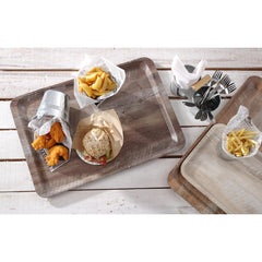 Tava de servire melaminata cu imprimare lemn, dimensiune 330x430mm