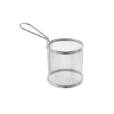 Cos servire tip mini-fry, pentru servire snacks , cartofi prajiti, inox, 90x(H)90 mm - CLICKPACK