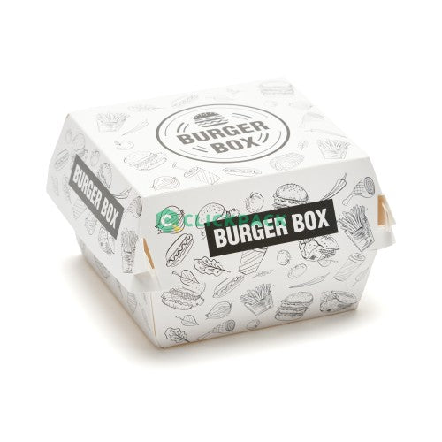 Set Cutie carton imprimat pentru hamburger - medie - CLICKPACK
