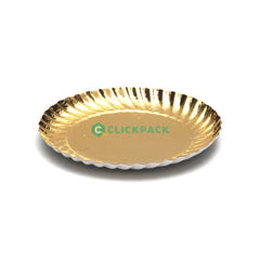Set Farfurie carton plastifiata aurie Ø30