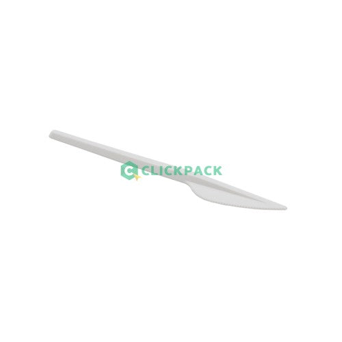 Set Cutite albe din material biodegradabil PLA, vrac - CLICKPACK