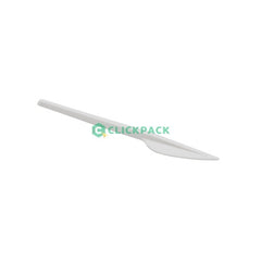 Set Cutite albe din material biodegradabil PLA, vrac - CLICKPACK