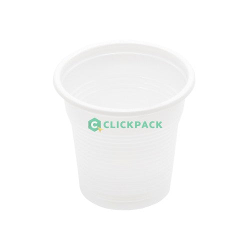 Set Pahar plastic alb 200cc - CLICKPACK