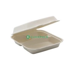 Set Meniu carton biodegradabil (trestie de zahar) 3 compartimente - CLICKPACK