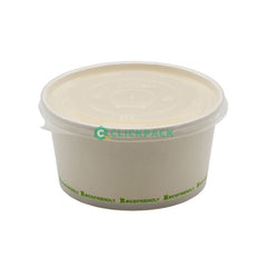 Set Bol din carton alb neimprimat pentru supa si mancare 470 ml + capac transparent - CLICKPACK