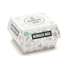 Set Cutie carton imprimat pentru hamburger - medie