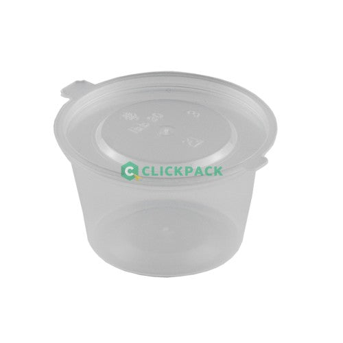 Set Sosiera rotunda PP cu capac atasat 70cc - CLICKPACK