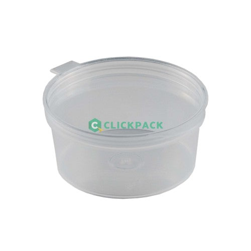 Set Sosiera rotunda PP cu capac atasat 30cc - CLICKPACK