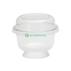 Set Pahar/Cupa desert cu picior si capac- 200cc