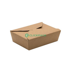 Set Cutie carton natur dreptunghiulara inchidere centrala 1300cc - CLICKPACK