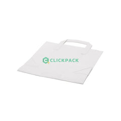 Set Sacosa hartie alba maner plat 26*17*28 - CLICKPACK