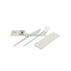 Set furculita + cutit reuse + servetel + sare + piper