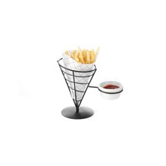 Suport pentru servire cartofi prajiti si bol sos, 210x110x(H)172 mm