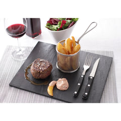 Cos servire tip mini-fry, pentru servire snacks , cartofi prajiti, inox, 90x(H)90 mm