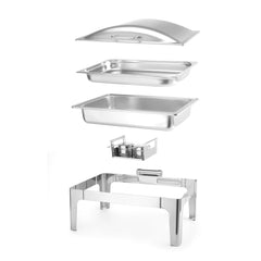 Chafing dish GN 1/1 finisaj satinat, 9 lt, 570x430x(H)290 mm