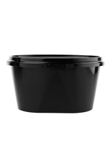 bol negru cu sigiliu, volum 500ml, potrivit pentru ciorbe, supe, eficient pentru transport, capac inclus - CLICKPACK