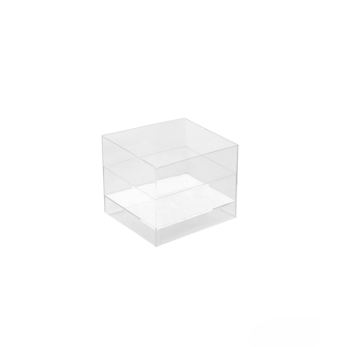 cupa patrata ( cubica ), transparenta, din ps, potrivita pentru servirea aperitivelor, mini deserturi si pentru degustari, volum 60cc