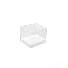 cupa patrata ( cubica ), transparenta, din ps, potrivita pentru servirea aperitivelor, mini deserturi si pentru degustari, volum 60cc