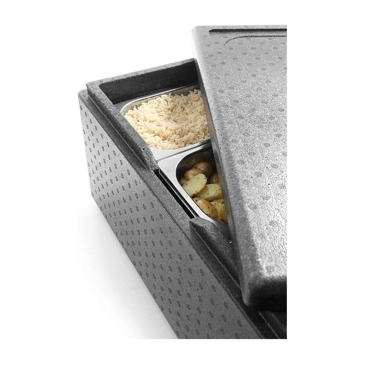 Cutie termoizolanta cu capac pentru transport, 53 lt, ideala pentru transport, spuma polipropilenica, interior 625x425x(H)200mm, exterior 685x485x(H)260 mm, - CLICKPACK
