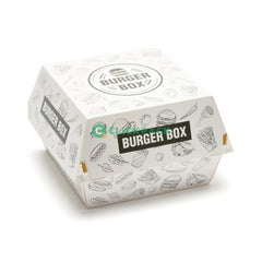 Set Cutie carton imprimat pentru hamburger - mare