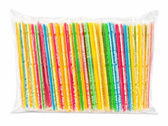 paie colorate jumbo, 8mm grosime, multicolor ( roz, galben, verde, albastru, rosu ), ambalate individual, 1000 buc