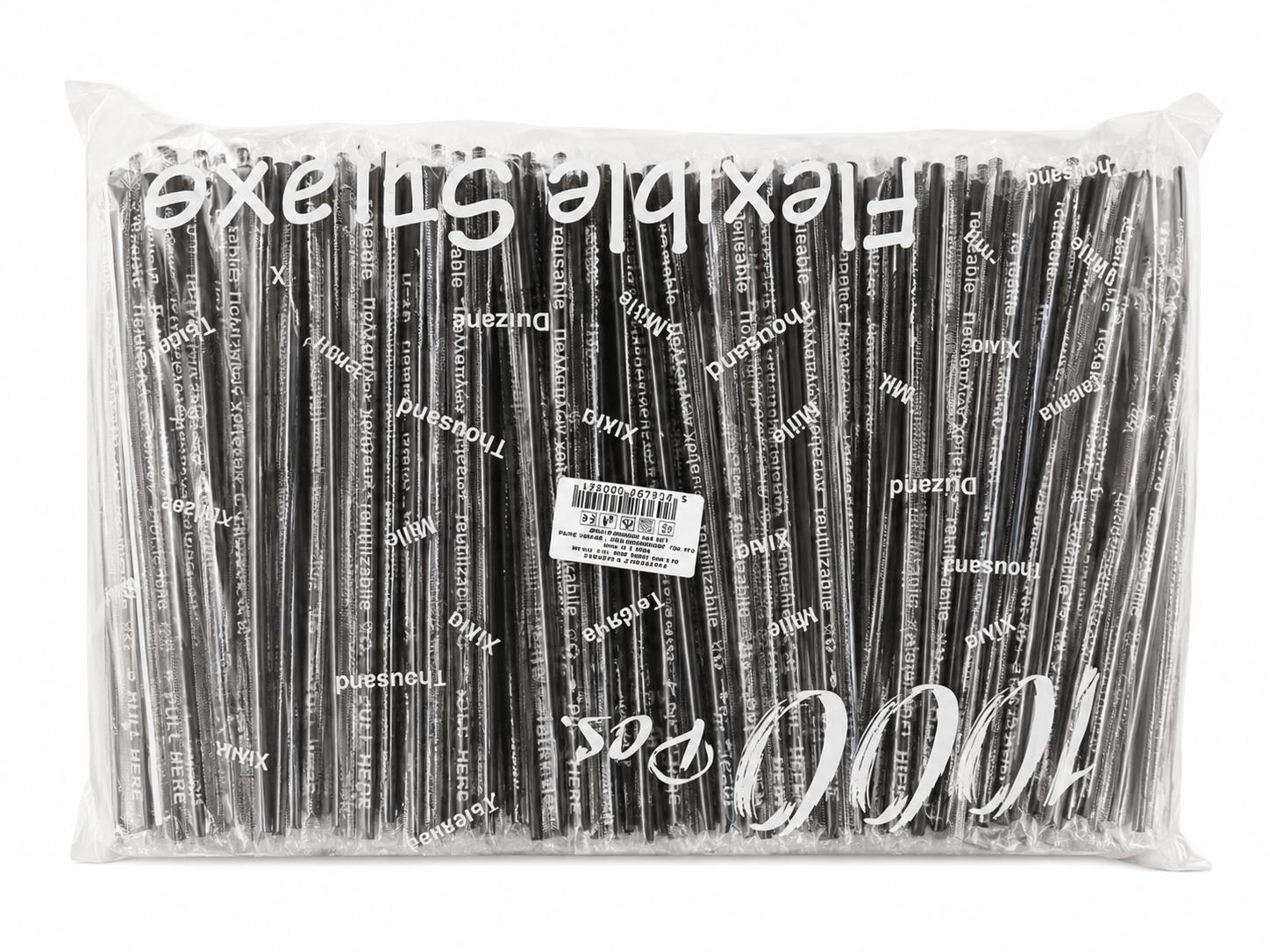 paie negre subtiri, flexibile, ambalate individual, grosime 6mm, 1000 de bucati pe set