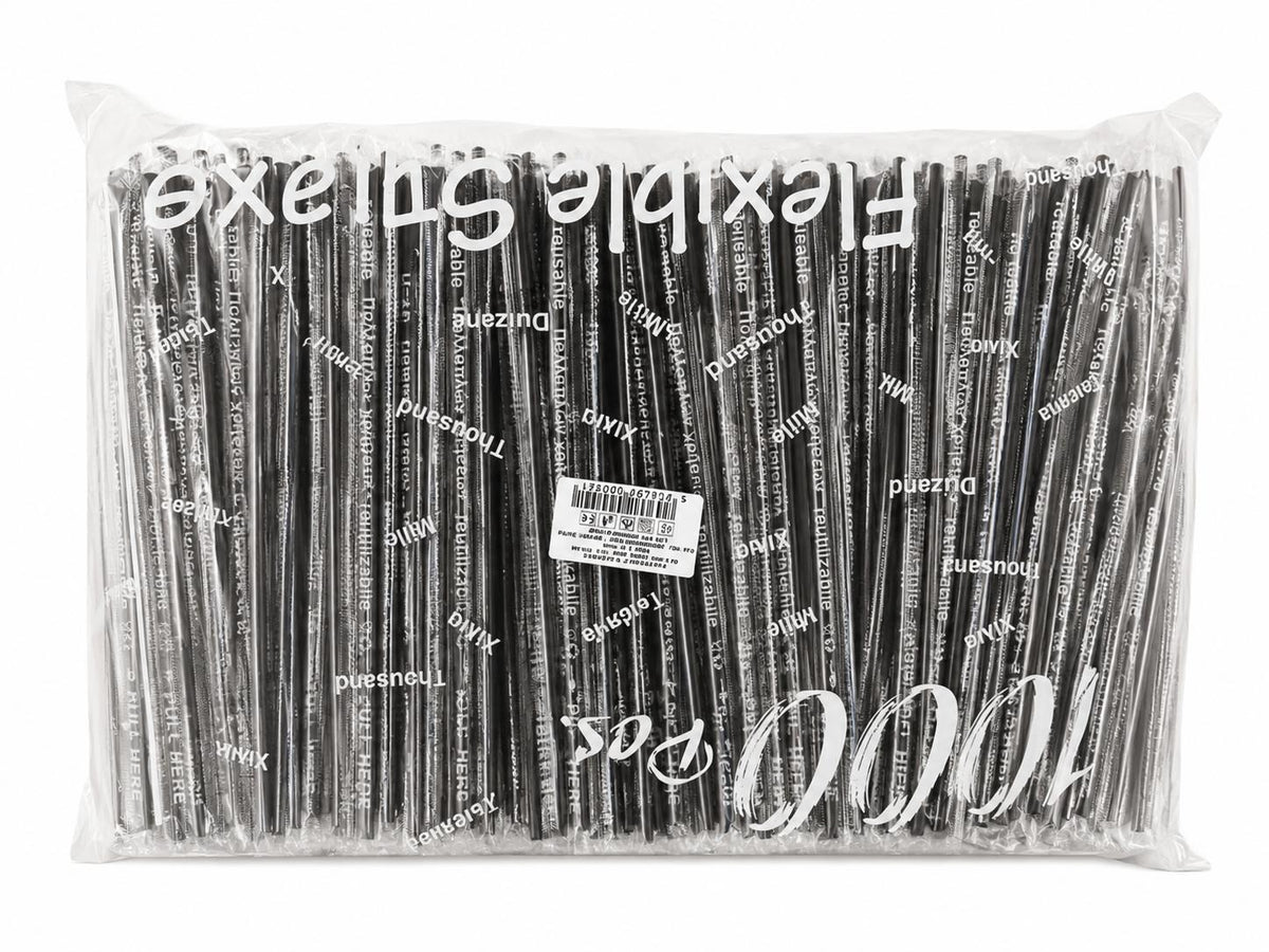paie negre subtiri, flexibile, ambalate individual, grosime 6mm, 1000 de bucati pe set