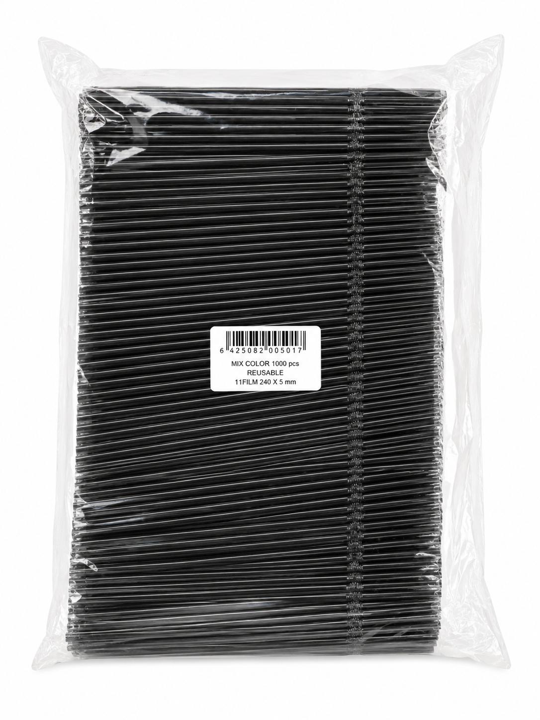 paie subtiri negre, cu gat flexibil, grosime 6mm, vrac