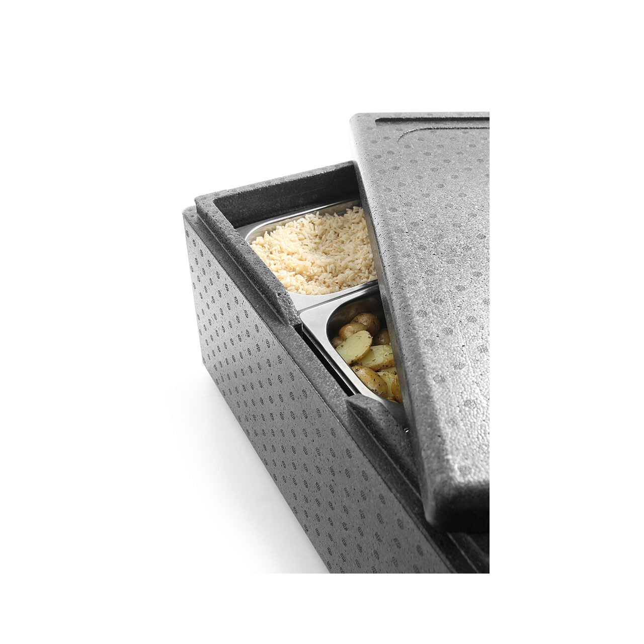Cutie termoizolanta cu capac 46 lt, GN1/1, tip thermobox, interior 538x338x(H)257 mm,  spuma polipropilenica, exterior 600x400x(H)320 mm - CLICKPACK