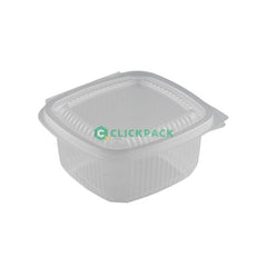 SET CASEROLA TRANSPARENTA  PP PATRATA 750CC CU CAPAC ATASAT - CLICKPACK