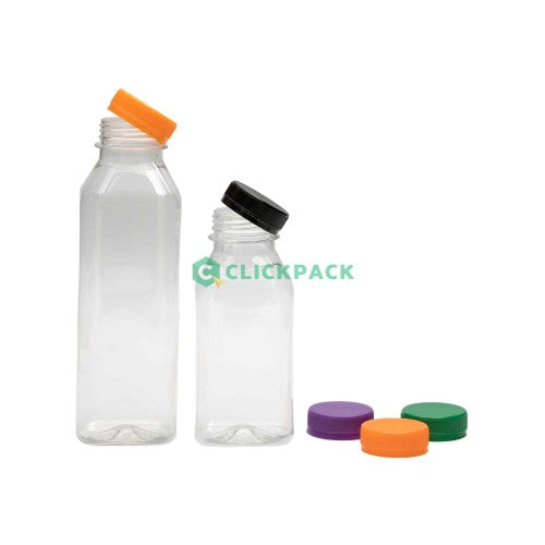 Set Sticla plastic dreptunghiulara 330 ml + capac